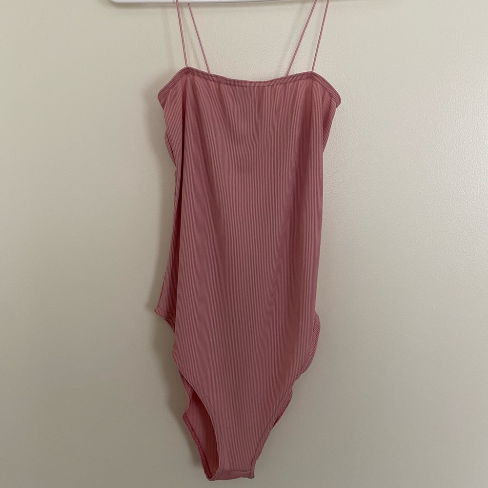 Spaghetti Strap Body Suit - Straight across top